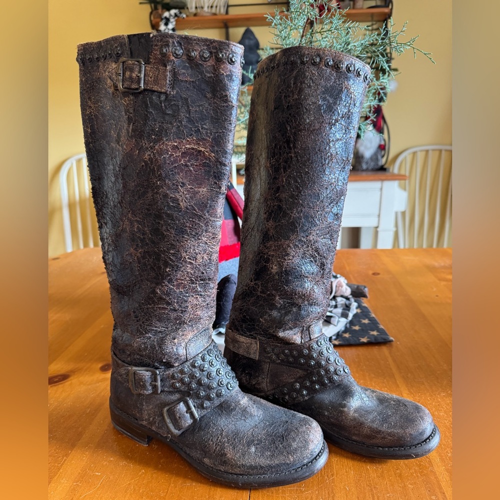 Frye Distressed Leather Boots